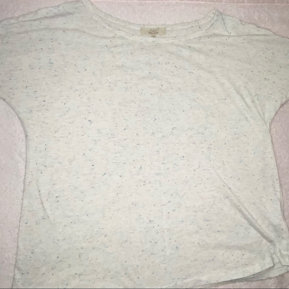 Chelsea & violet cream color shirt with a colorful pattern